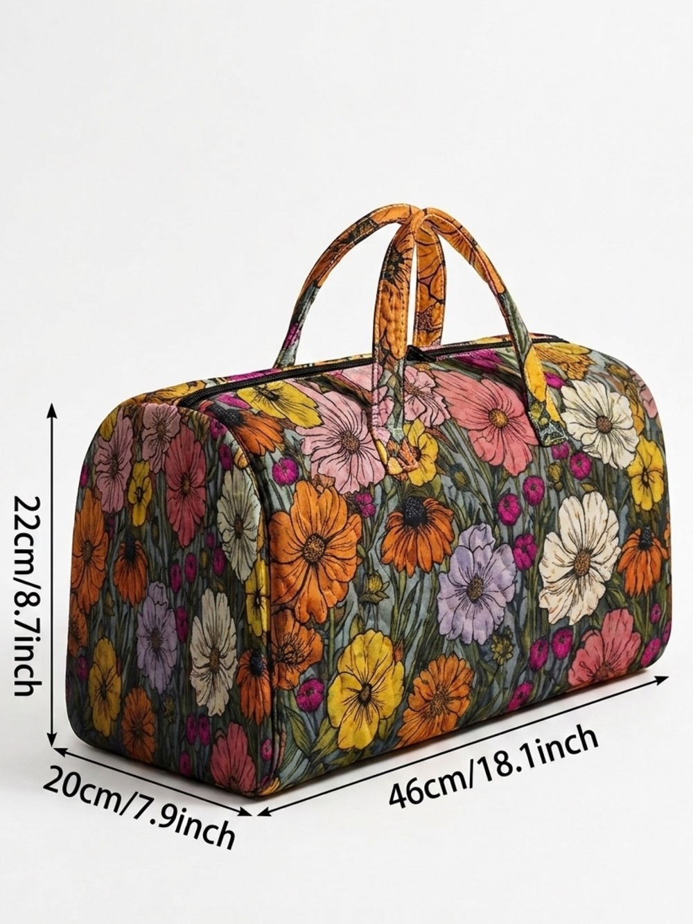 Floral Travel Tote Bag - Picture 2 of 2